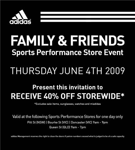 Adidas Family and Friends Sale